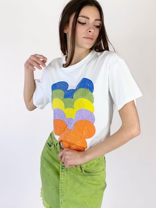 T-shirt Donna Bianca Made In Italy
