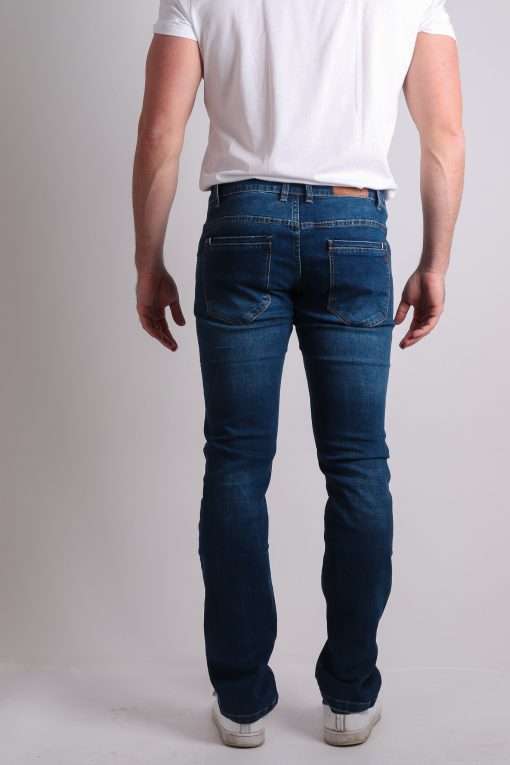jeans uomo regolari blu scuro retro