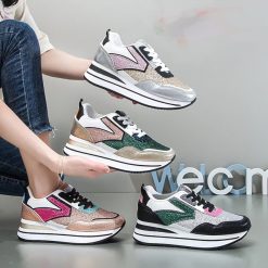 Sneakers Donna Bianche Eleganti con Strass (colori: Bianche, Oro, Nere, Champagne, Argentate)